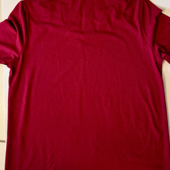 BEAUTIFUL Ruched Neck Burgandy Long Sleeve Top PMedium - Picture 8 of 8